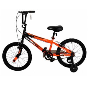 18" CHILDREN’S BIKE HAMMER WITH TRAINING WHEELS ORANGE 706189 KOUREAS TOYS