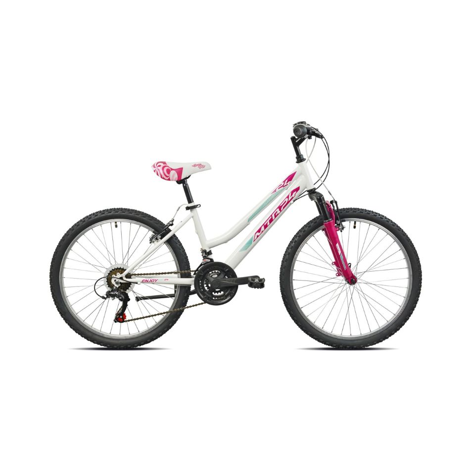 24" MTB DONNA WHITE/FUCHSIA 21 SPEED KOUREAS TOYS