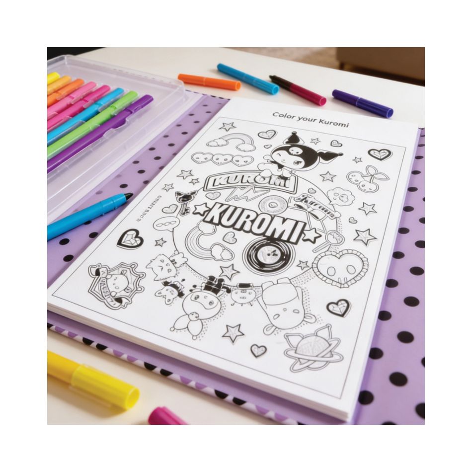 AS 11027 HAPPIHOBBI ART JOURNAL NEON MARKERS KUROMI KOUREAS TOYS