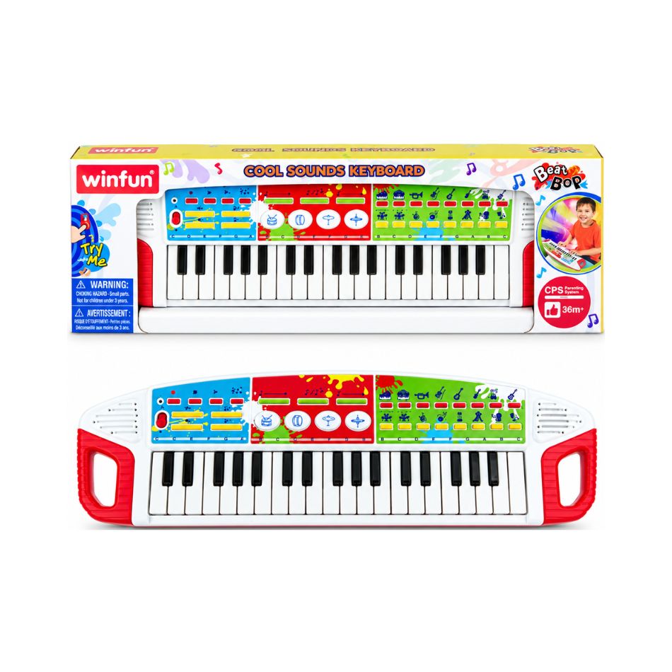 WINFUN 002509 37-KEY KIDS' KEYBOARD – COOL SOUNDS KEYBOARD KOUREAS TOYS