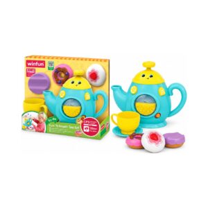 WINFUN 00754G FUN ’N SWEETS TEA SET WITH SOUNDS & LIGHTS (GREEK) KOUREAS TOYS