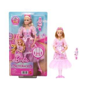 BARBIE IN THE NUTCRACKER CLARA BALLERINA DOLL WITH ARTICULATED ANKLES, INCLUDES TOY NUTCRACKER JLW51 KOUREAS TOYS