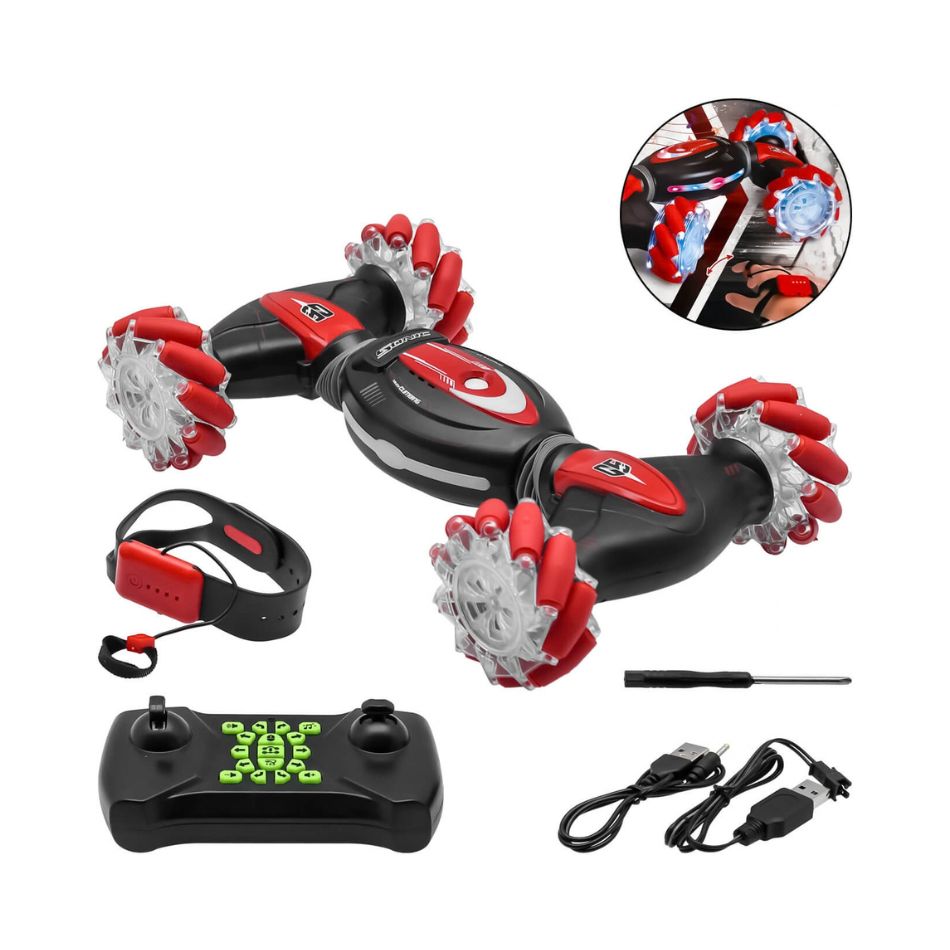 4X4 RC STUNT & CLIMBING CAR (BLACK/RED) – GESTURE SENSING RC STUNT CAR RQ2087 KOUREAS TOYS