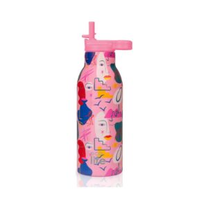 ECOLIFE THERMOS WITH INNER STRAW 550ML FACES KOUREAS TOYS