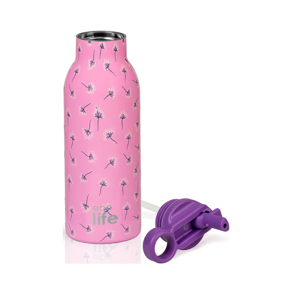 ECOLIFE THERMOS BOTTLE 550ML PINK DANDELION KOUREAS TOYS