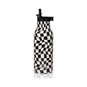 ECOLIFE THERMOS WITH INNER STRAW 550ML BLACK AND WHITE KOUREAS TOYS