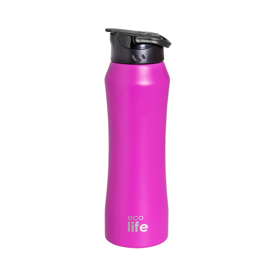 ECOLIFE THERMOS WITH INNER STRAW 550ML PINK KOUREAS TOYS