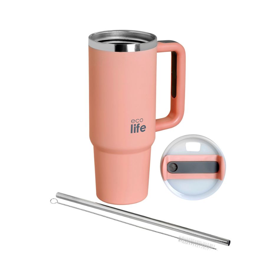 ECOLIFE PREMIUM MUG 900ML FLAMINGO PINK KOUREAS TOYS