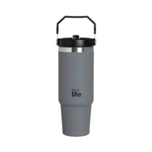 ECOLIFE HANDLE LID TUMBLER 900ML GRAY KOUREAS TOYS