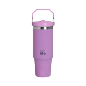 ECOLIFE HANDLE LID TUMBLER 900ML PURPLE KOUREAS TOYS