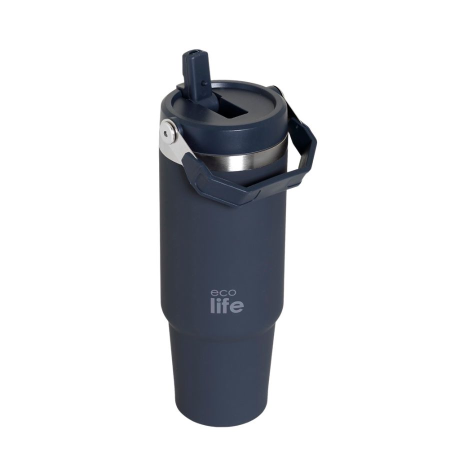 ECOLIFE HANDLE LID TUMBLER 900ML BLUE KOUREAS TOYS