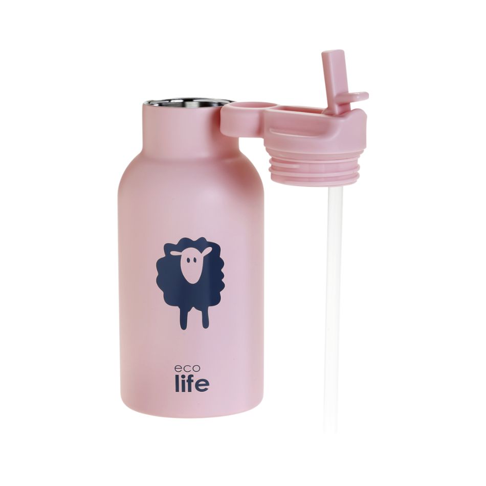 ECOLIFE KIDS THERMOS BOTTLE SHEEP 350ML PINK KOUREAS TOYS