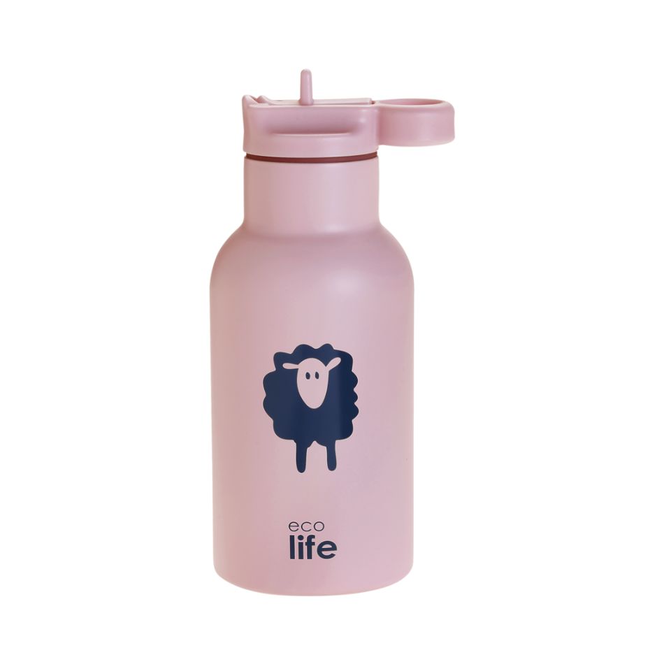 ECOLIFE KIDS THERMOS BOTTLE SHEEP 350ML PINK KOUREAS TOYS