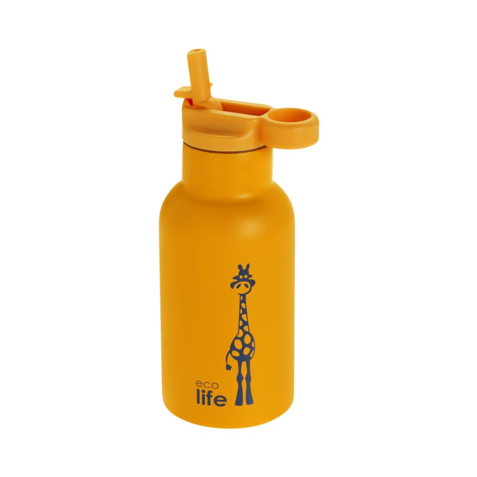 ECOLIFE KIDS THERMOS BOTTLE GIRAFFE 350ML ORANGE KOUREAS TOYS