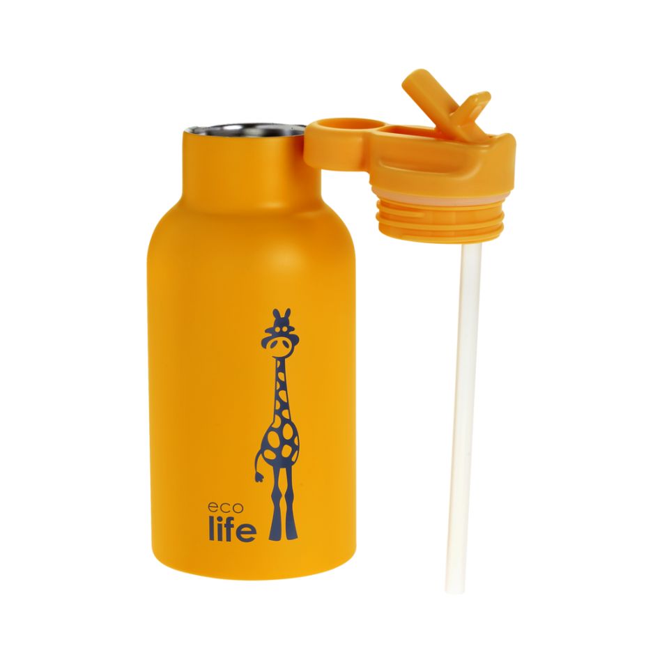 ECOLIFE KIDS THERMOS BOTTLE GIRAFFE 350ML ORANGE KOUREAS TOYS