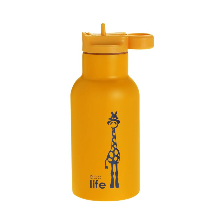 ECOLIFE KIDS THERMOS BOTTLE GIRAFFE 350ML ORANGE KOUREAS TOYS