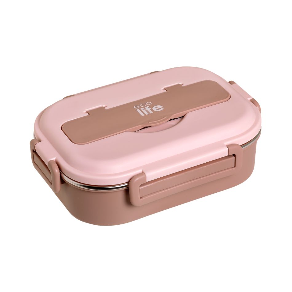ECOLIFE FOOD CONTAINER 3 SEATER 1LT PINK KOUREAS TOYS
