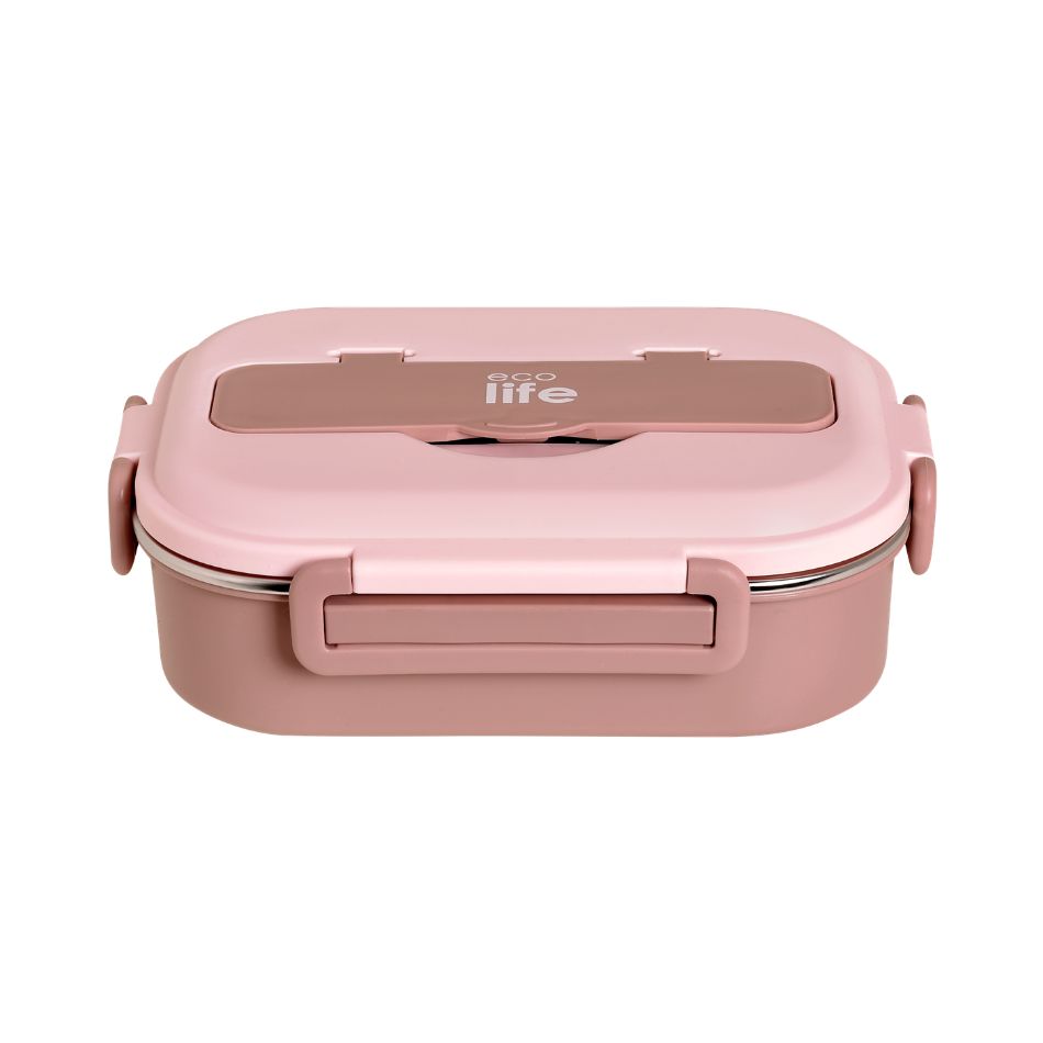 ECOLIFE FOOD CONTAINER 3 SEATER 1LT PINK KOUREAS TOYS