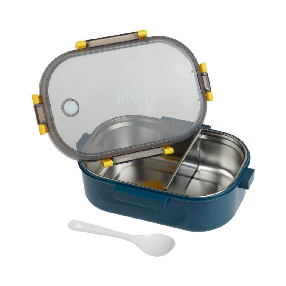 ECOLIFE FOOD CONTAINER WITH DIVIDER 900ML BLUE KOUREAS TOYS