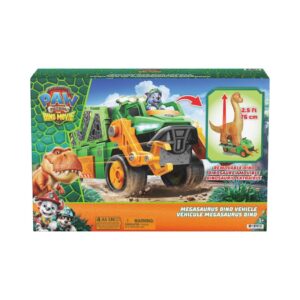 PAW PATROL: THE DINO MOVIE – MEGASAURUS VEHICLE WITH INFLATABLE DINOSAUR & ROCKY FIGURE 122815 KOUREAS TOYS