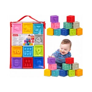 WINFUN 250205 SOFT SQUEEZY BUILDER BLOCKS KOUREAS TOYS